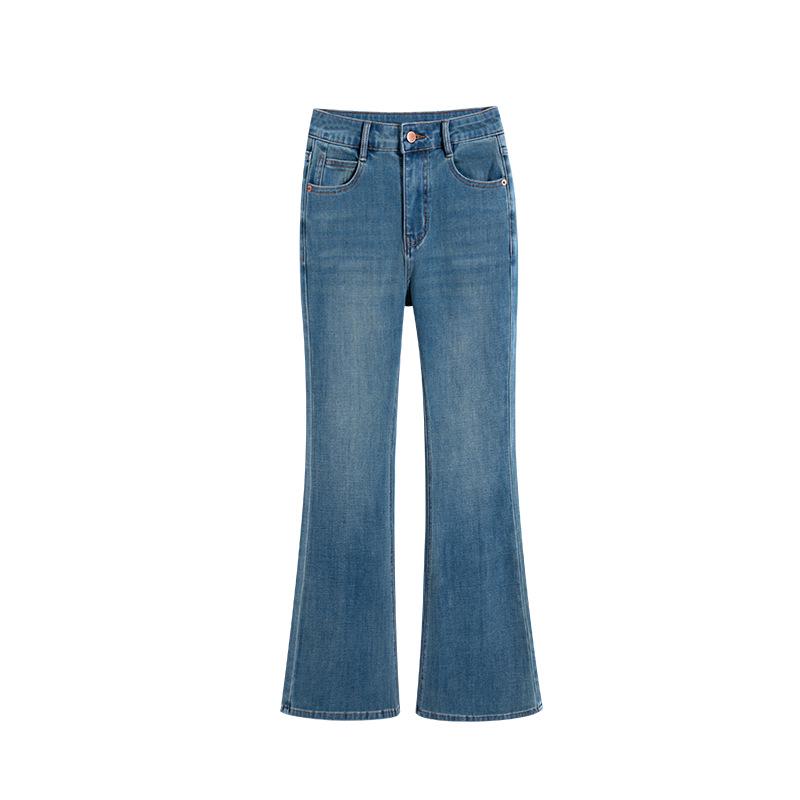 Women s High-Waisted Stretch Micro-Flare Jeans - Spring 2026 Large