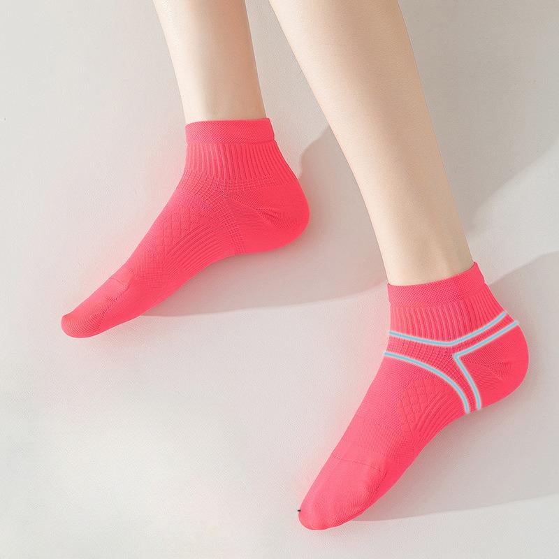 Radfahren Socken Laufen Frühling Mesh Anti-Geruch Bootssocken Einfarbig Paar Socken Kurz Lässig Sportsocken
