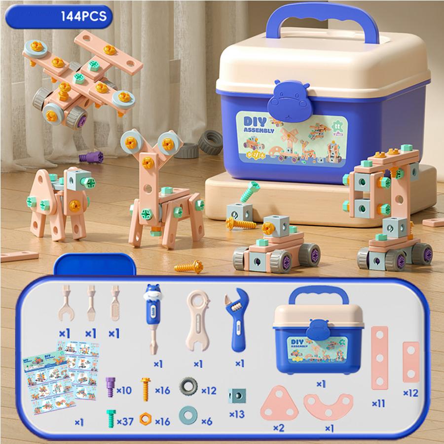 Dziecięcy Zestaw Narzędzi do Naprawy Elektryczna Zabawka Wiertarka DIY Nakrętka Ręczne Narzędzia do Demontażu Montażu Wczesnoedukacyjne Zabawki do Udawania Zabawy Prezent