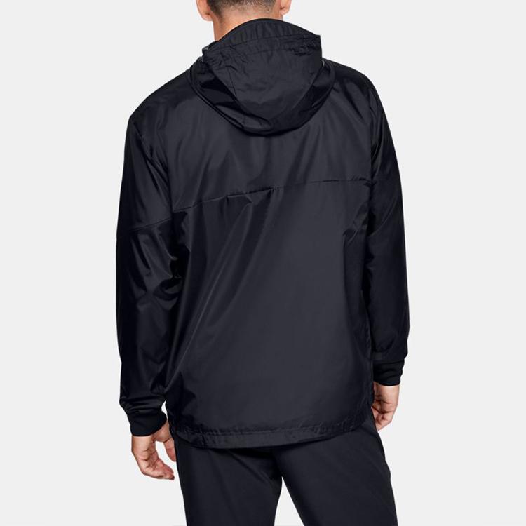 Under Armour Legacy Windbreaker Loose Training Jacket with Hood Men Outerwear Black 1345405-001