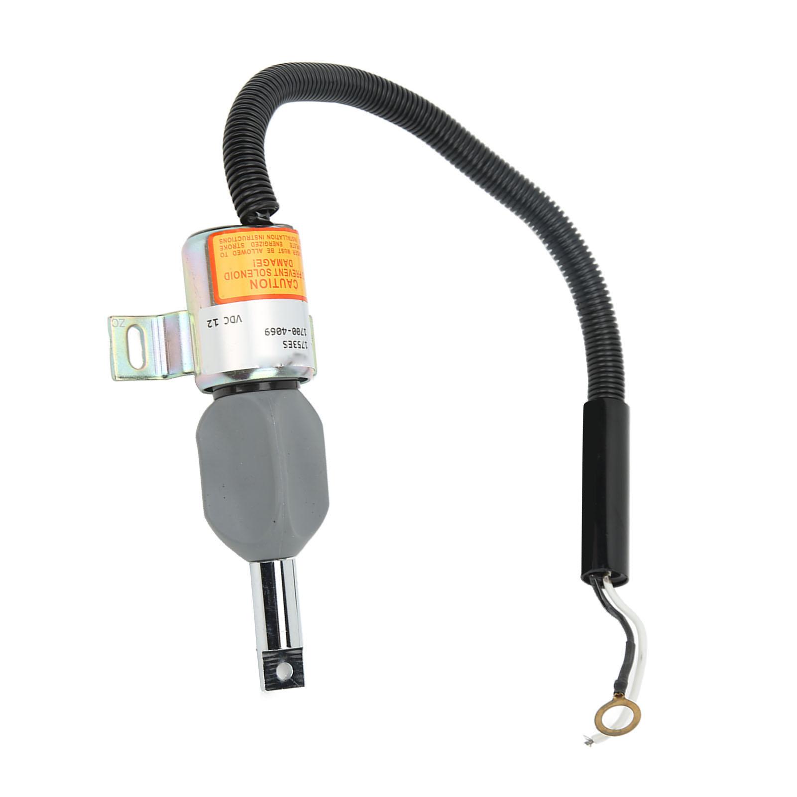 

Fuel Stop Solenoid 17004061 12V Cut Off Shutdown Control Valve Replacement for Takeuchi Woodward TL140