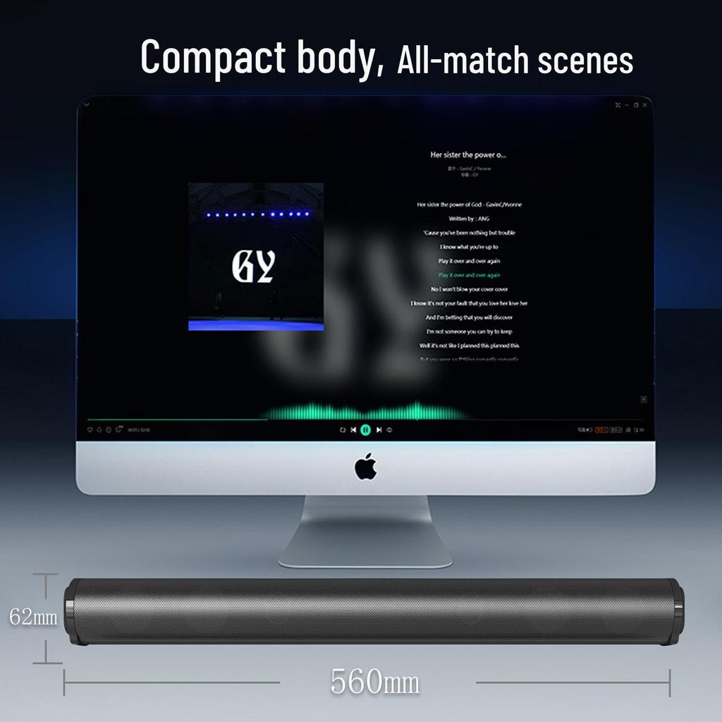 BS-10 Wireless Bluetooth Speaker & Long TV Soundbar, Compatible with Computer & Projector.