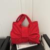 2026 New Bow Knot Nyl Shoulder Bag Large Capacity Casual Tote Bag Fashi Versatile Advanced Handbag for Women Daily Commute