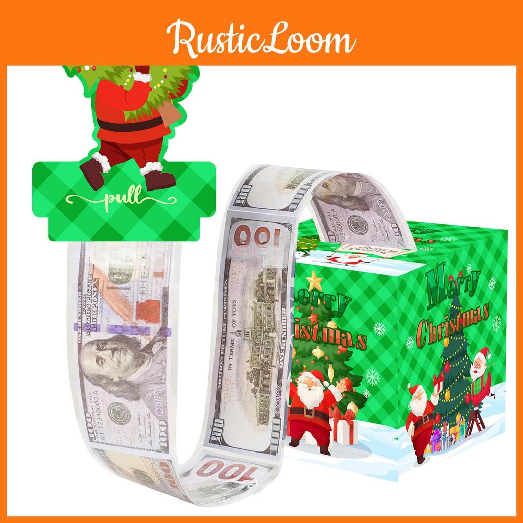 Green Christmas Checkered Tree Pattern Paper Gift Box Christmas Party Decor