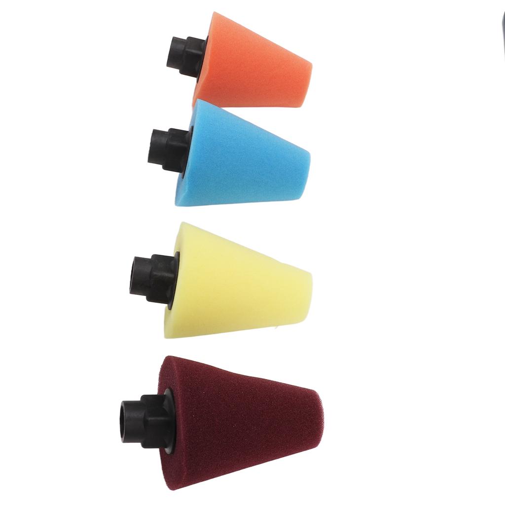 Radpolierschwamm Bohrmaschine Polierkegelförmiger Schwamm mit verschiedenen Härtegraden für PKW-Radnabe