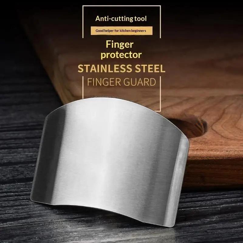 Stainless Steel Finger Guard Rustproof Anti-Cut Vegetable Chopping Protector for Home Cooking Food Prep Gifting