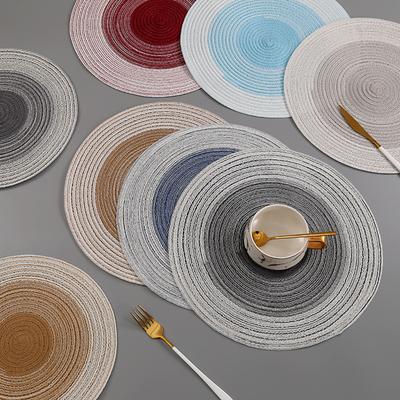 Tovaglietta in Cotone e Ramia Tessuta a Mano Resistente al Calore Assorbente Tappetini da Tavola per Pranzo Tappetino Sottopiatto Anti-Scottatura per Cucina Ristorante Uso Esterno
