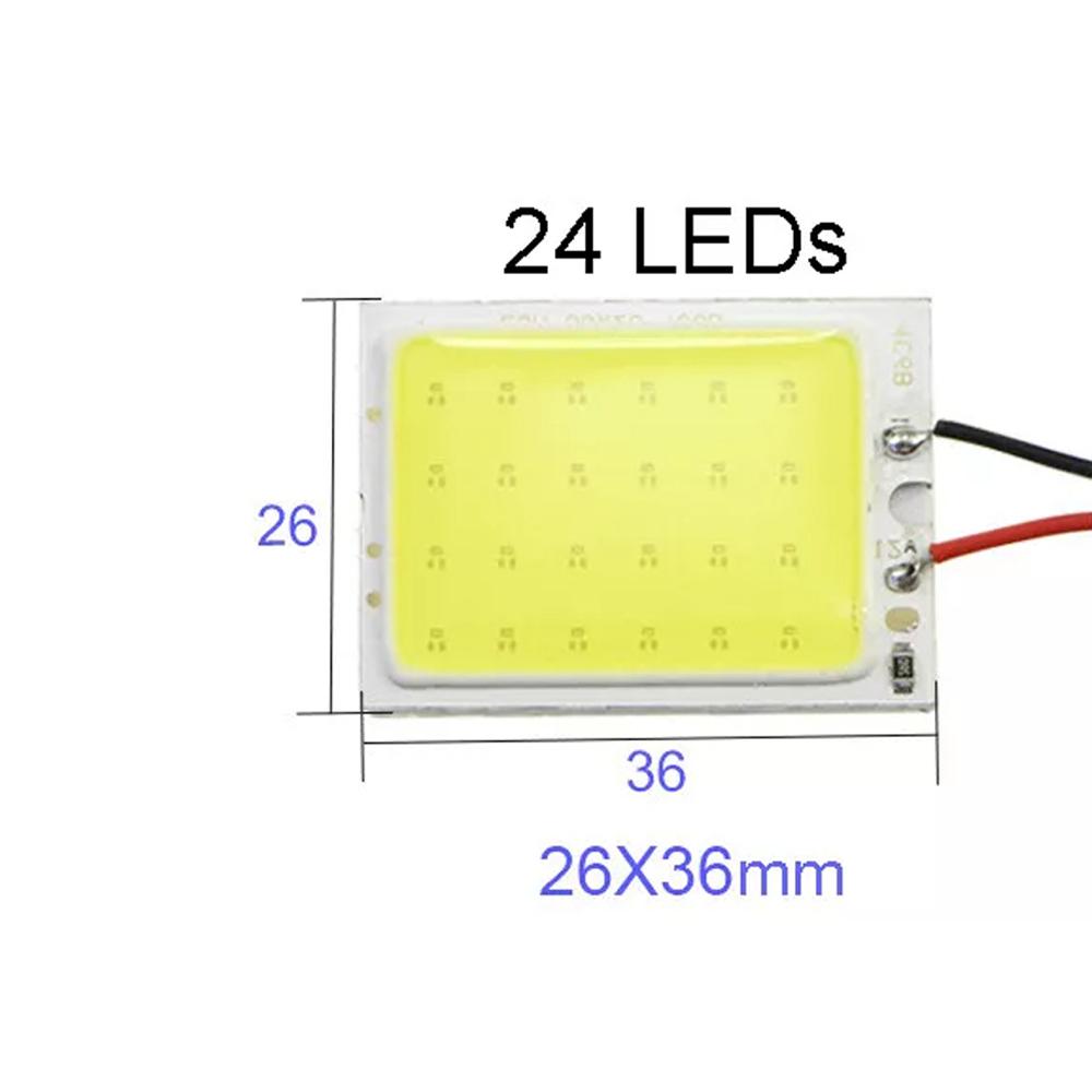 COB Panel Light With Resistance 16/24/36/48LEDs Decorative Automotive Lights Lamps White Roof Cool Blue Cars Ice Car 12V For Kit
