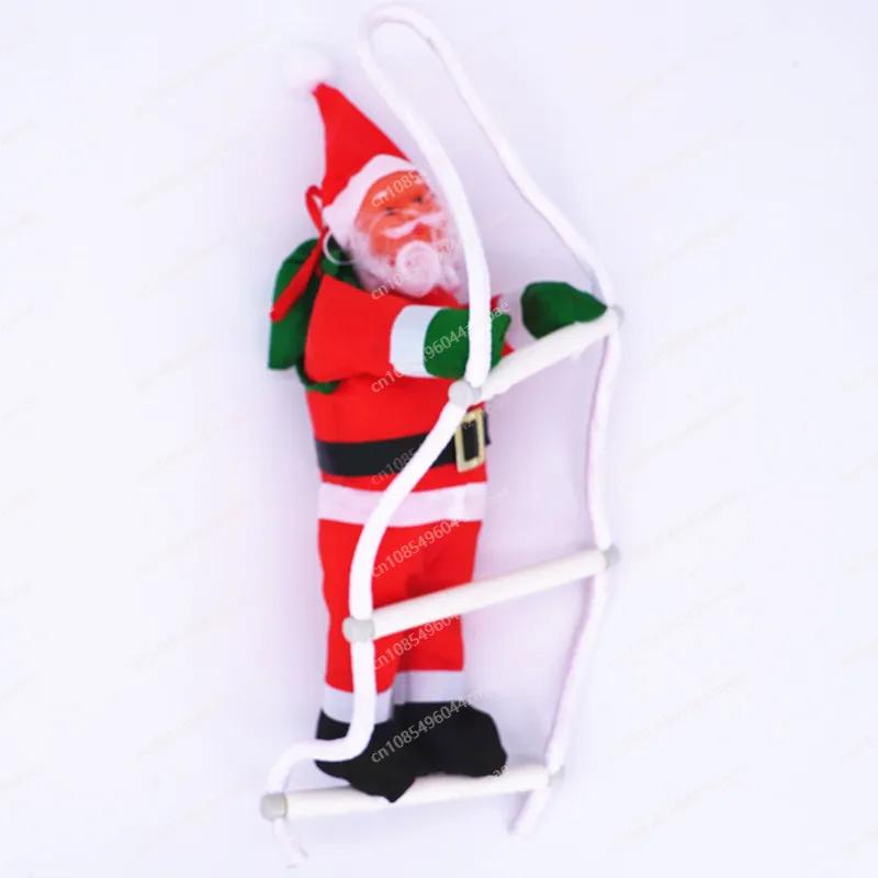 

Y Large Christmas tree 30CM ladder/climbing rope fabric Santa pendant, ladder Santa, ladder goblin