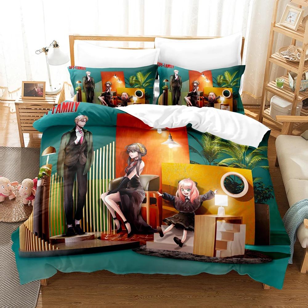 3D Print Anime SPY×FAMILY Bedding Sets Duvet Cover Set With Pillowcase Twin Full Queen King Bedclothes Bed Linen Home Textiles