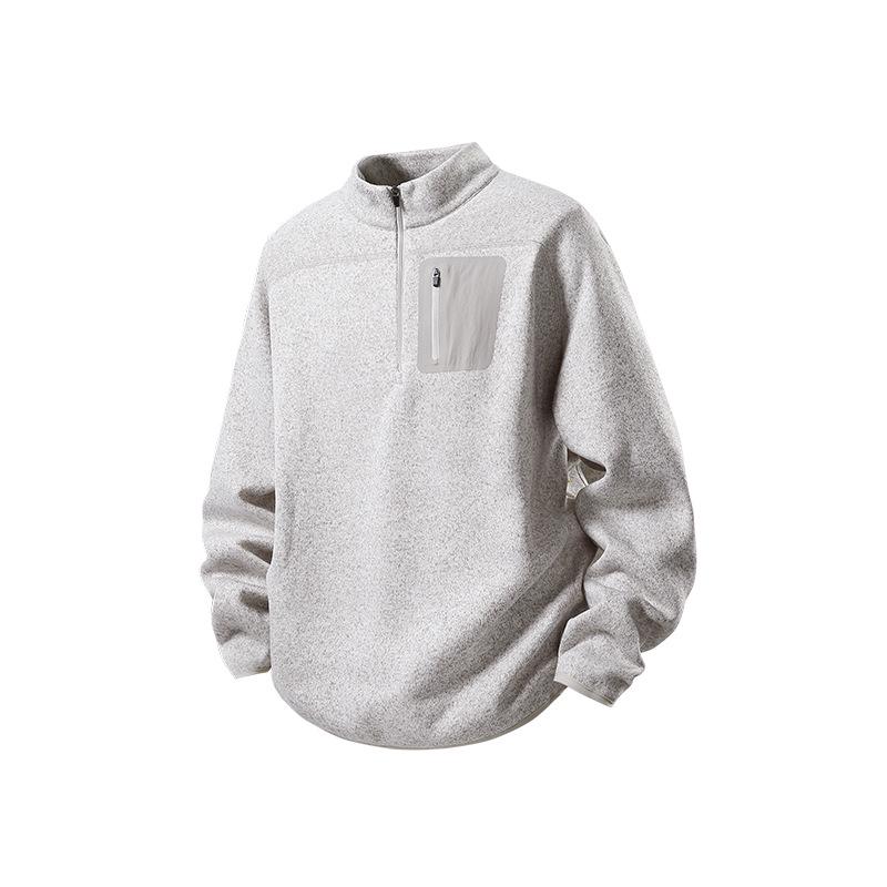 Men's Slim-Fit Half-Zip Outdoor Base Layer Pullover for Winter Sports and Casual Wear
