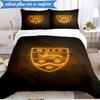3PCS Football Crest Printed Soft Bedding Set,Including 1pc Duvet Cover And 2pcs Pillowcases Perfect for Bedroom, Dormitory, Fan gift