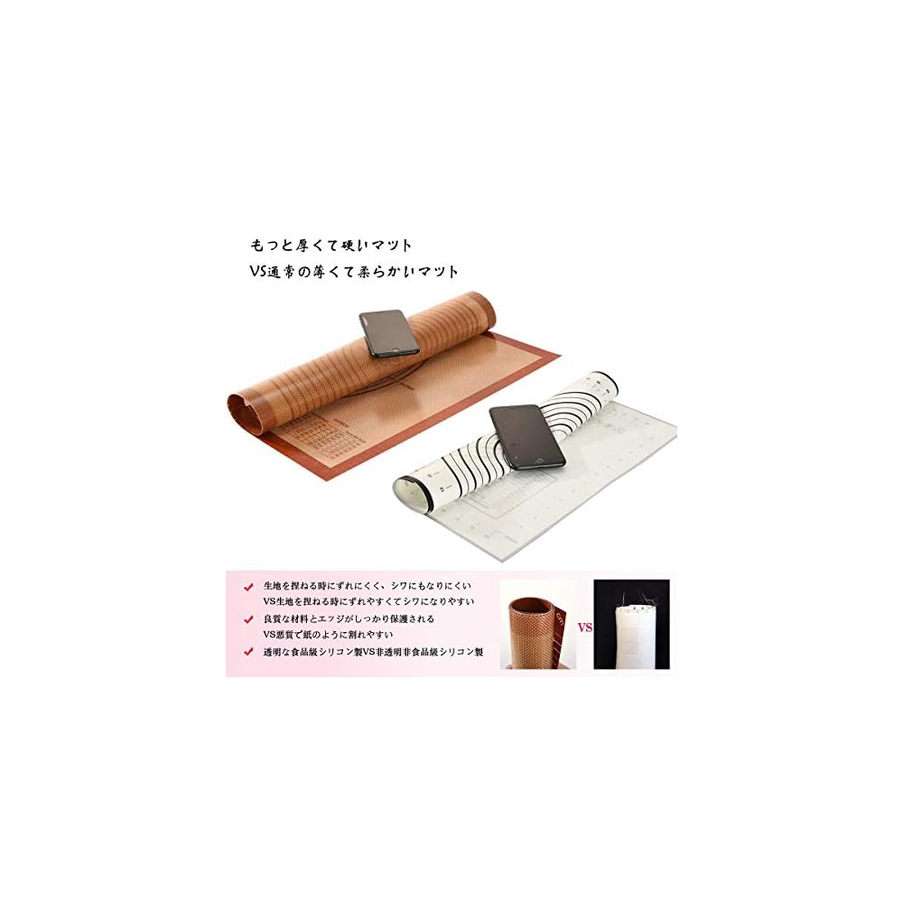 SUPER KITCHEN Super Large Non-Slip Cooking Mat, Food Grade Silicone Baking Mat with Measuring