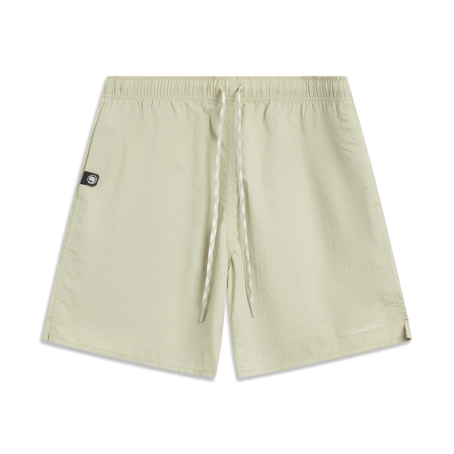 

Баскетбольная серия Li Ning Bad Five Однотонные шорты на шнуровке со средней посадкой Дышащие Универсальные шорты прямого кроя для спорта Мужские шорты AKSV871-3 M