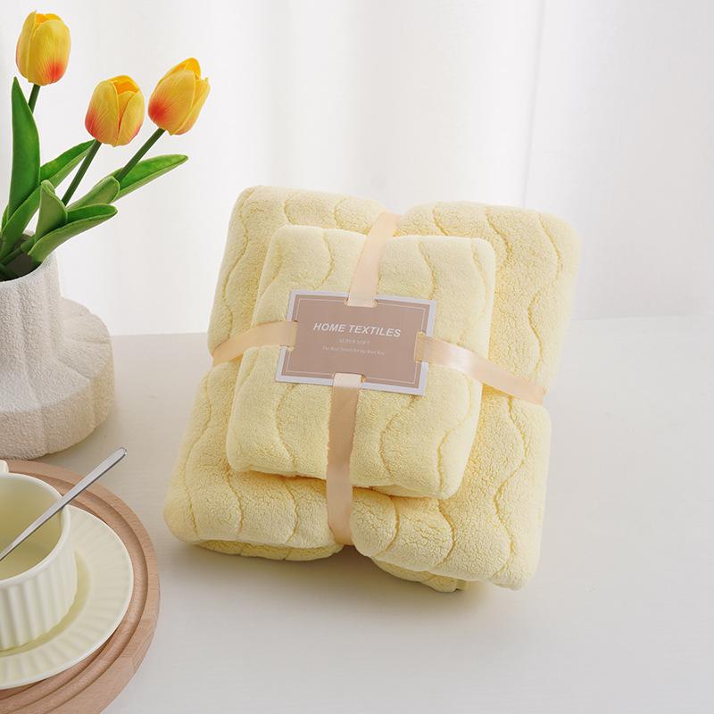 

Полотенце из кораллового вельвета Набор банных полотенец Утолщенное впитывающее полотенце Чехол для изделия Полотенце для умывания