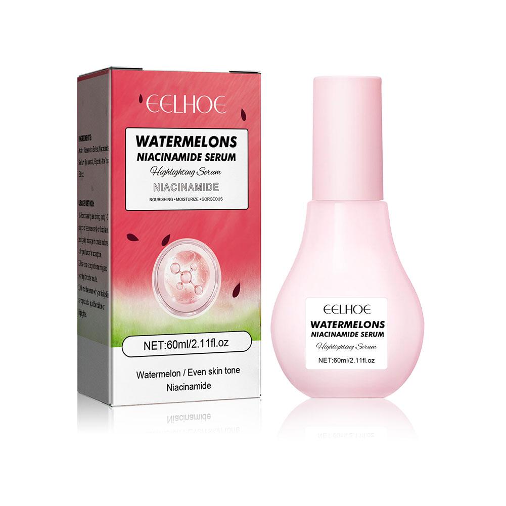 

EELHOE 60 мл Watermelon Glow Niacinamide Dew Drops Serum Makeup Serum Priming Face Highlighter Serum Lightweight Hydrating розовый