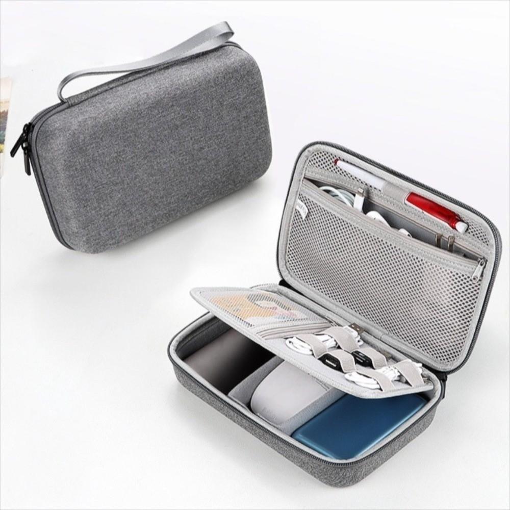 Large Capacity Travel Electronics Organizer Hard Case Shockproof Digital HDD Flash Drive Pouch Carry Case Dust-proof