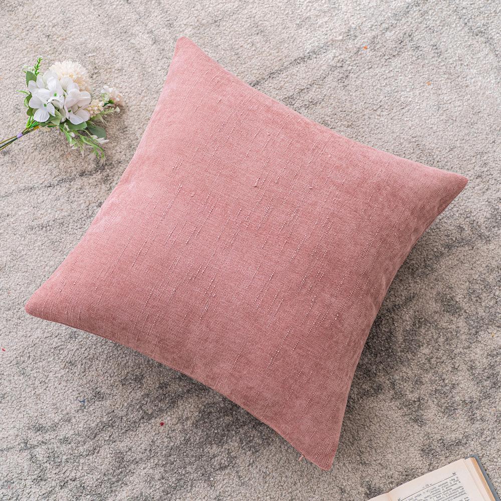 

Утолщенная наволочка из шенилла, простая однотонная, мягкая на ощупь, наволочка, подушка для дивана в гостиной, прикроватная подушка, подушка 45 * 45cm without core