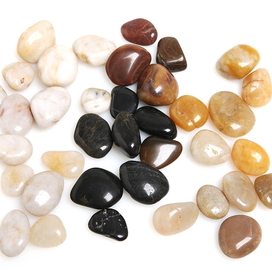 350/500g High Polished Natural Pebbles Indoor Outdoor Garden Courtyard Fish Tank Aquariums Horticultural Decoration Stone XJM