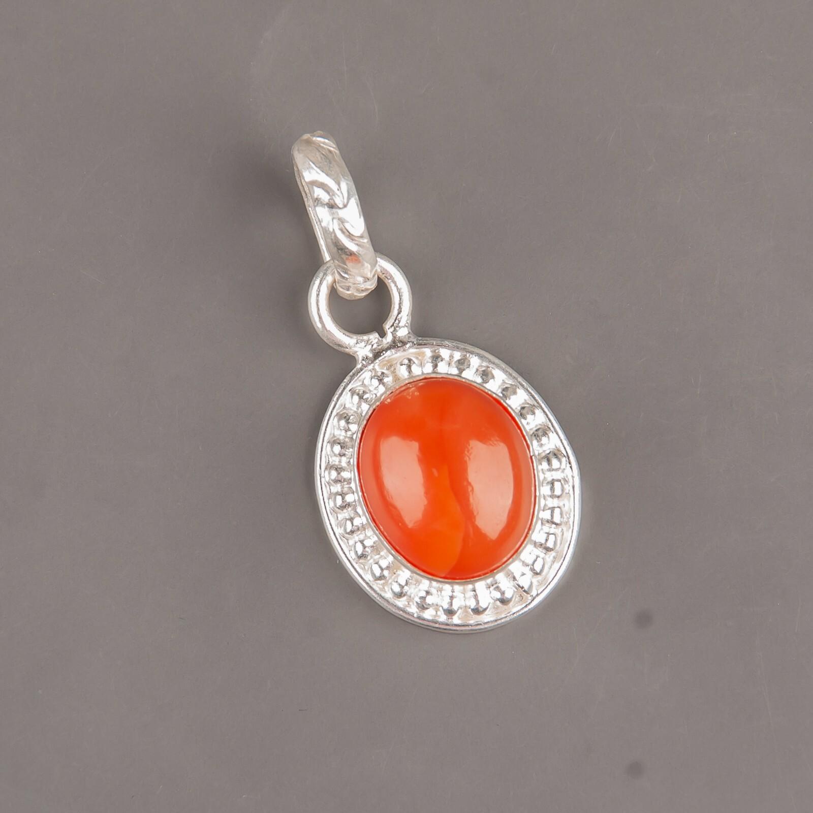 

Натуральный сердоликовый драгоценный камень 925 стерлинговое серебро ручной работы ювелирное изделие кулон 1,20 PP-7-33