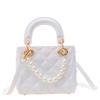 Elegant Pvc Queens Bag Small Crossbody Purse With Diamond Stitch For Daily Use