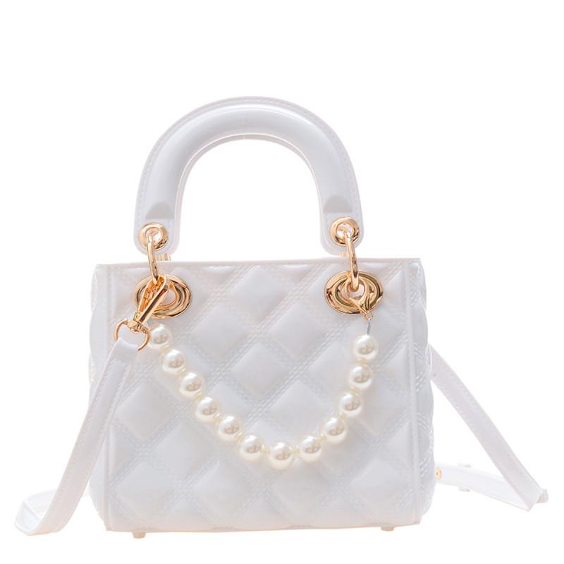 Elegant Pvc Queens Bag Small Crossbody Purse With Diamond Stitch For Daily Use