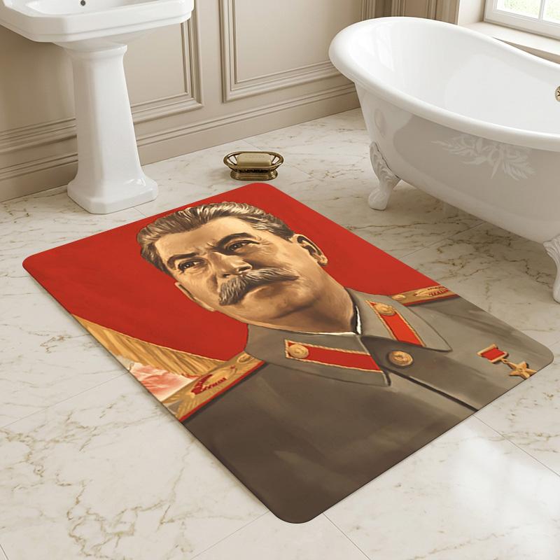 Stalin Portrait Living Room Nonslip Area Rug Soft Carpet For Bedroom Game Playroom Sofa Office Home Decor Doormat Christmas Gift C926298