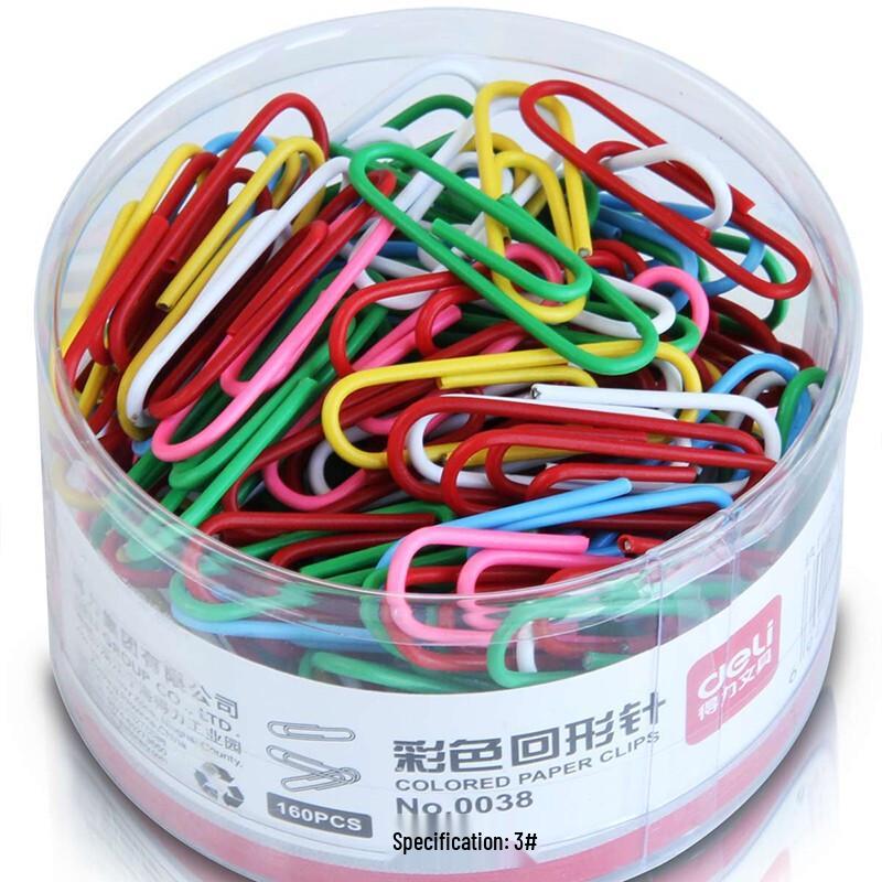 Deli Colorful Metal Paper Clips