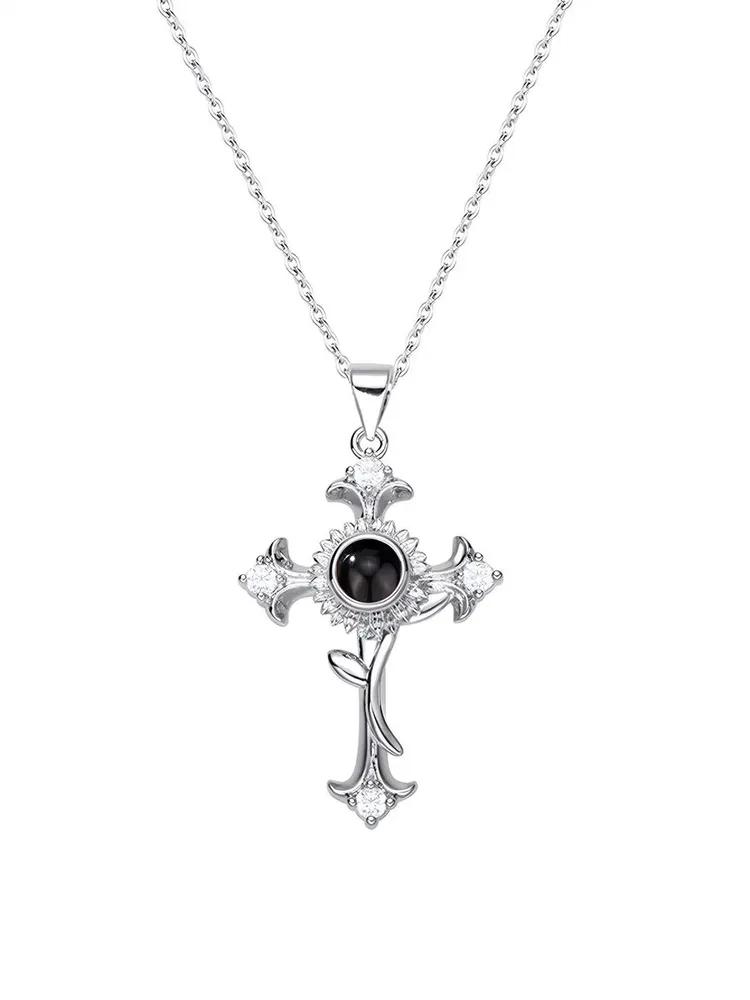 A cross pendant necklace perfect for everyday wear and holiday gifts