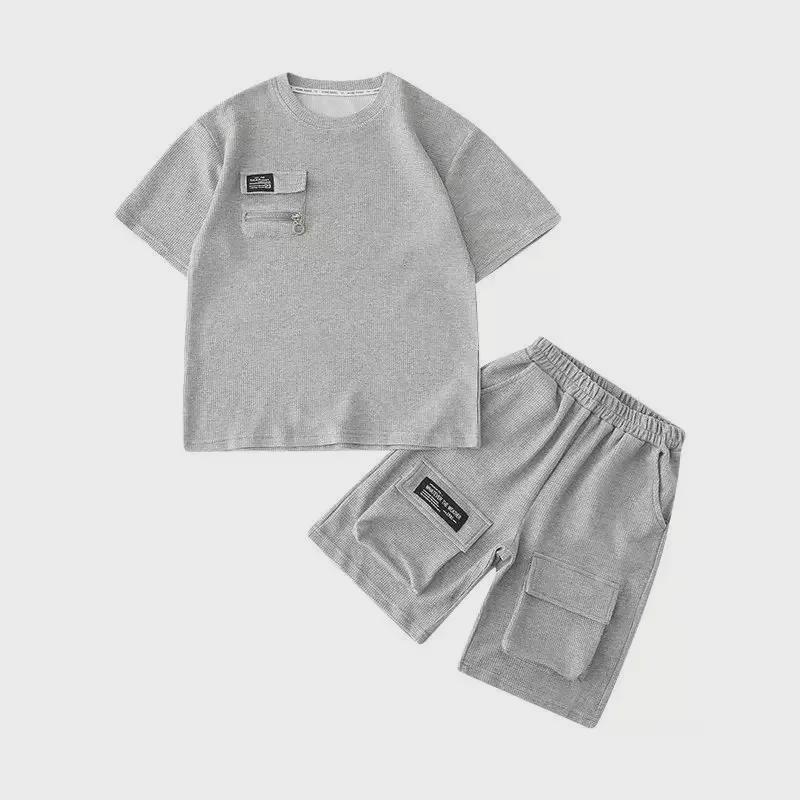 2024 Trendy Boys' Summer Sport Suits – Fashionable Short-Sleeve Outfit for Kids
