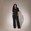 Women 2 Piece Casual Set Short Sleeve Long Pants Textured Waffle Set For Women