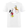 White Short Sleeves T-Shirt For Women Men Disney Mickey Minnie Cotton New In Tops & Tee Fashion Clothing Daily Casual Streetwear