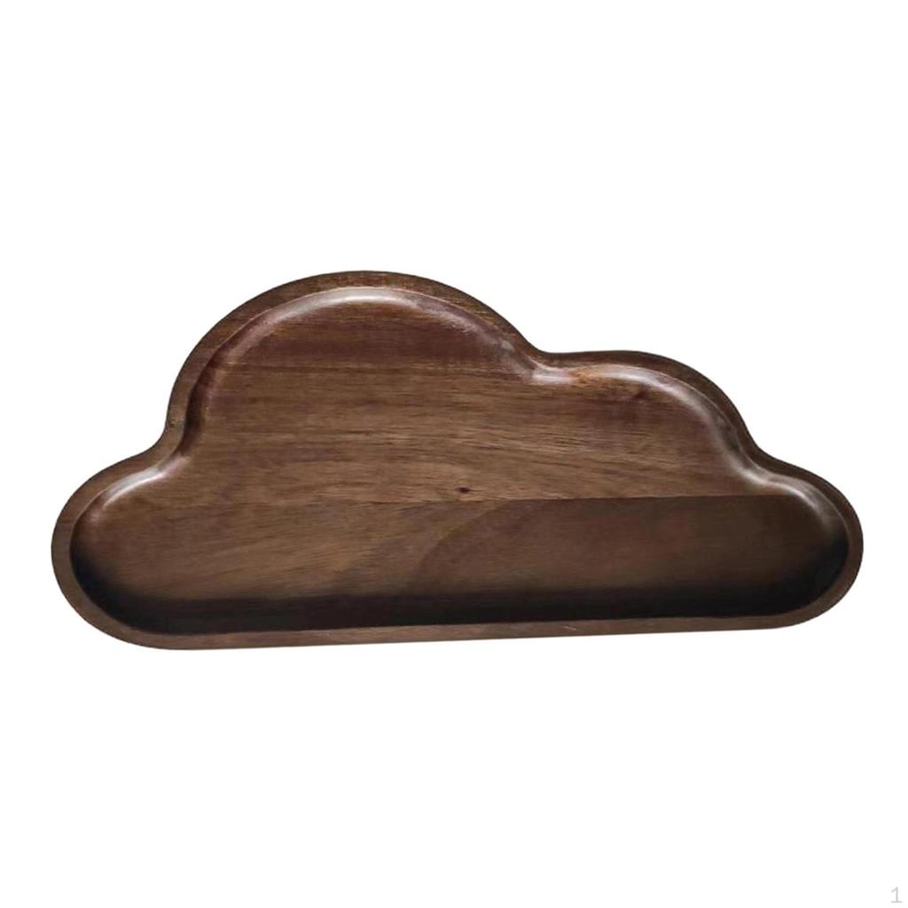 Wood Serving Tray Dried Fruit Plate Food Dish for Cupcake