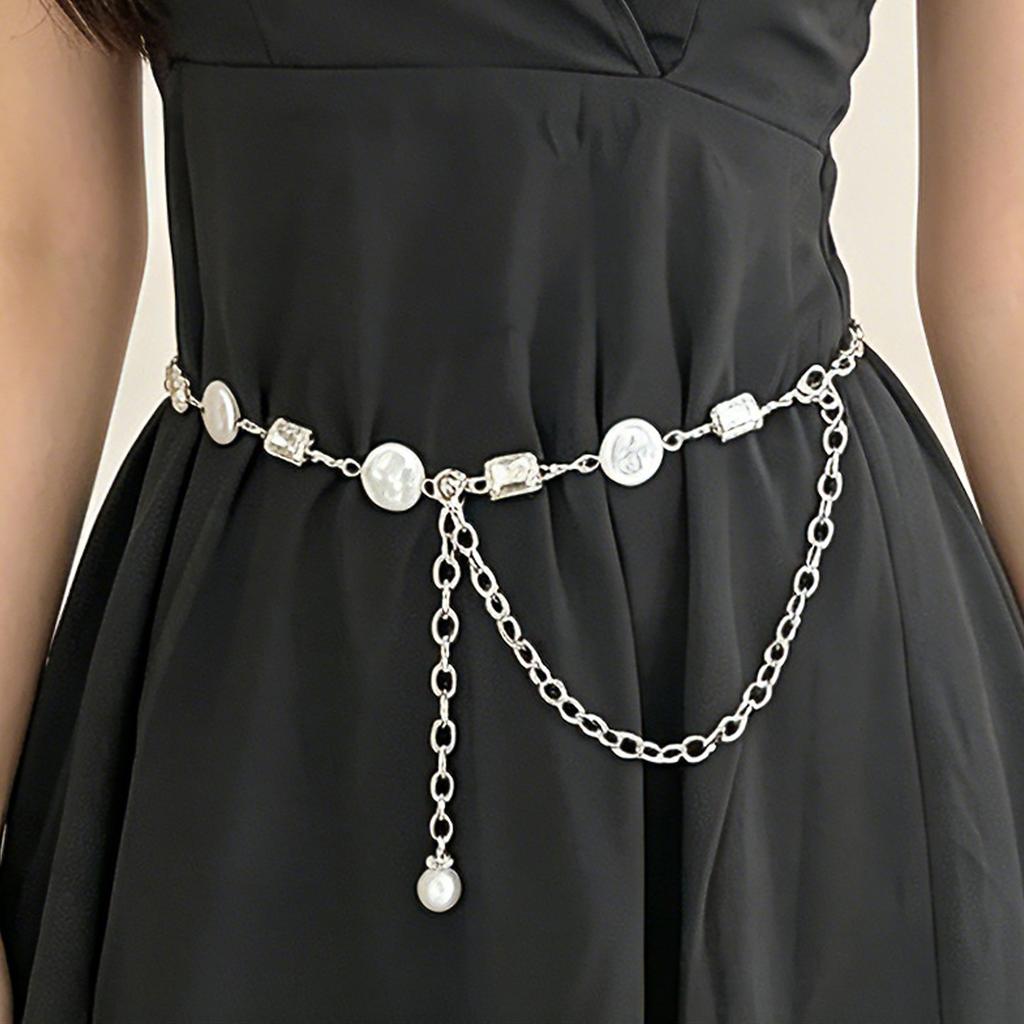 Pearl Waist Chain Accessories Dress Fashion Elegant Chain Belt Women's Decorative Chain