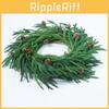 New Soft Touch Realistic Christmas Wreath With Pinecones Red Berries And Norfolk Pine Needles