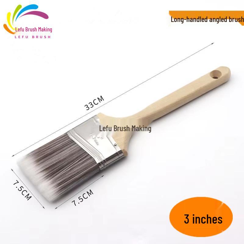 Angled Brush for Trimming, Outlining & Finishing with Latex Paint