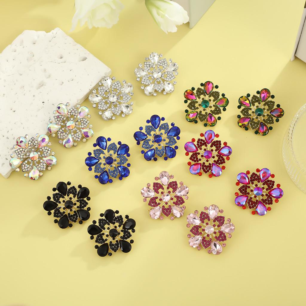 Geometric Alloy Dangle Earrings With Sparkling Cz For Wedding And Party Wear For Women