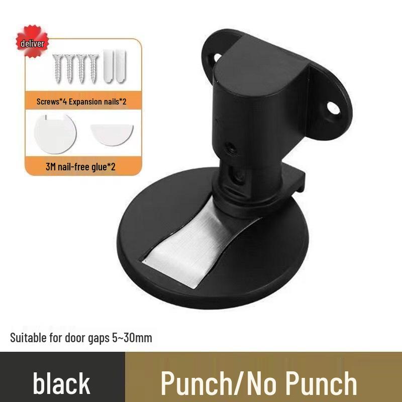 Silent Door Stopper: Hole-Free, Invisible Floor-Mounted Bumper for Bedroom and Bathroom