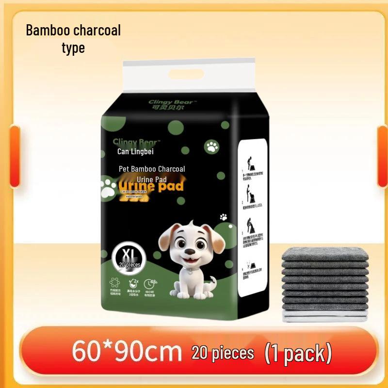 Bamboo Charcoal Pet Urine Absorbent and Deodorizing Pad for Dogs, Cats, and Rabbits