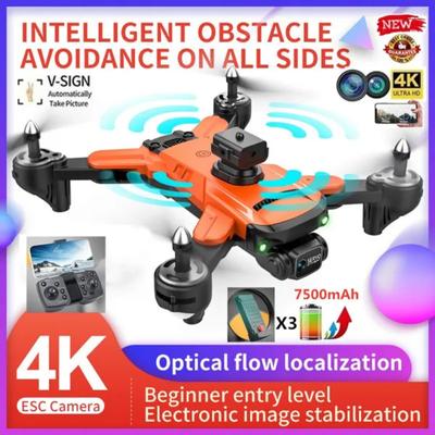 2024 Nuovo E100 RC Drone 4K Professionale Singola/Doppia Telecamera Fpv WiFi Evitamento Ostacoli Antivento Elicottero Pieghevole Quadcopter Regalo Giocattolo
