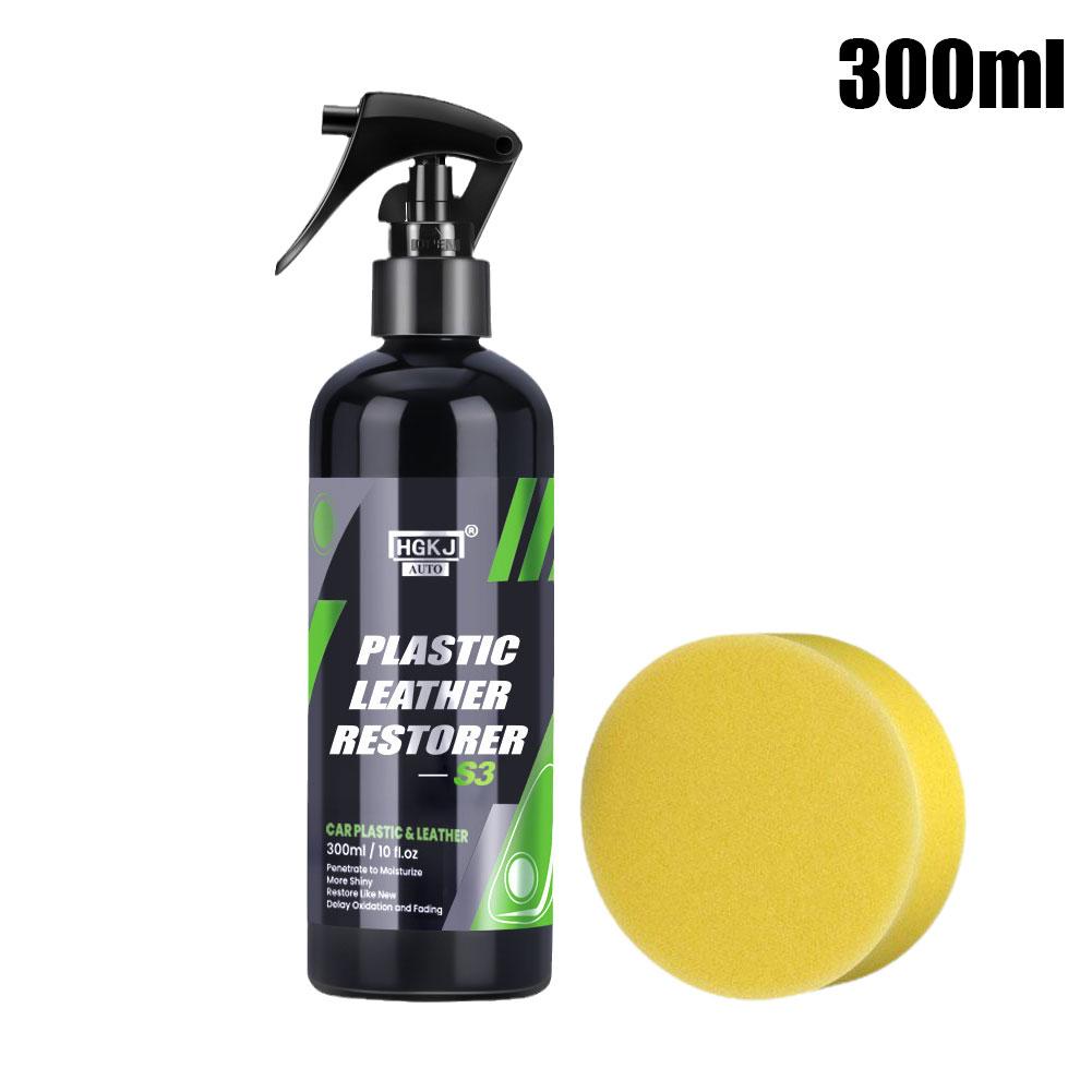 50/100/300ml HGKJ AUTO S3 Plastic Leather Refurbishment Restorer Quick Coat Agent For Car Interior Leather Renovator With Sponge