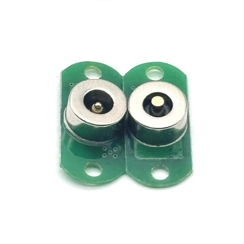 "1/2 Stück Pogopin Stecker Buchse Abstand Federbelastete DC Strombuchse Mit Montagebohrungen 3A DC Magnetischer Pogo-Pin-Stecker"