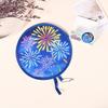 Ventaglio Rotondo Pieghevole Stile Giapponese Portatile Disco Rinfrescante Estivo per Spiaggia e Picnic