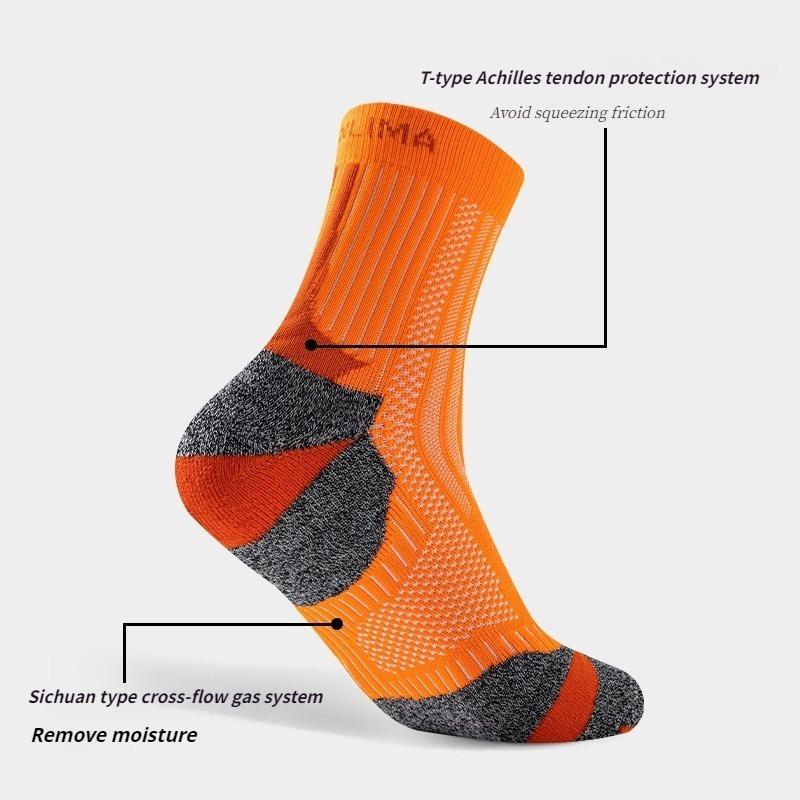 Sport Socks Moisture Wicking Professional Marathon Running Socks Breathable Antibacterial Cushioned Compression Hiking Socks