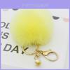 Luxurious Charm Key Ring Rabbit Fur Ball Pompom For Cell Phone And Car Keychain