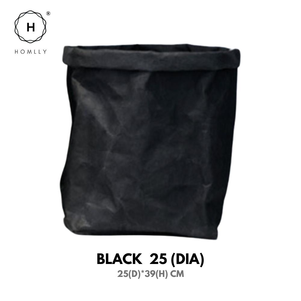 Homlly Sunii Multi Purpose Washable Reusable Kraft Paper Bag for Storage Basket, Flowerpot, Organizer