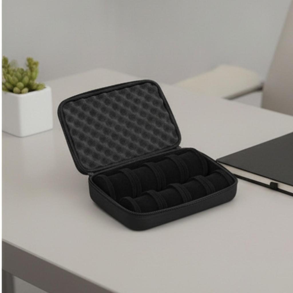 Watch Case with 8 Slots Padded Storage Safeguarding for Travelers