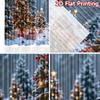 2pcs 2D Flat Printing Christmas Drapes Christmas Forest9 Durable Polyester Without Electricity Holiday Decorations Perfect for