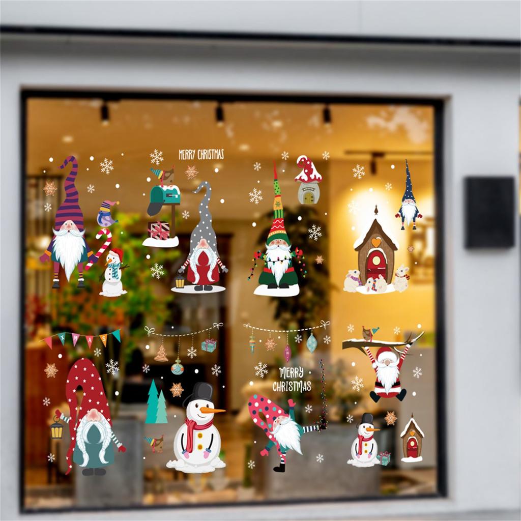 Christmas Window Clings Stickers Christmas Window Cling Stickers For Glass, Christmas Decals Decorations Holiday   Decals For Party