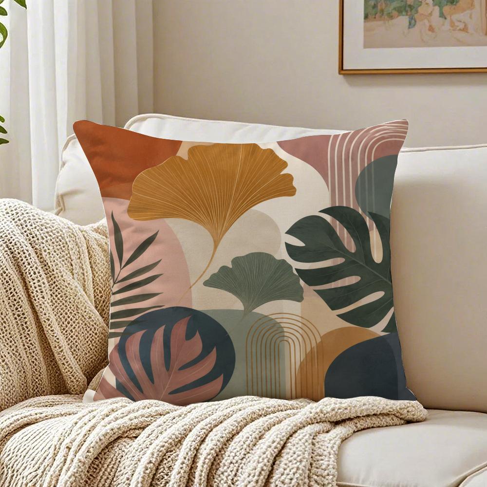 Colorful Boho Painting Art Pillow Case Organic Short Plush Cushion Covers Breathable Washable WrinkleResistant